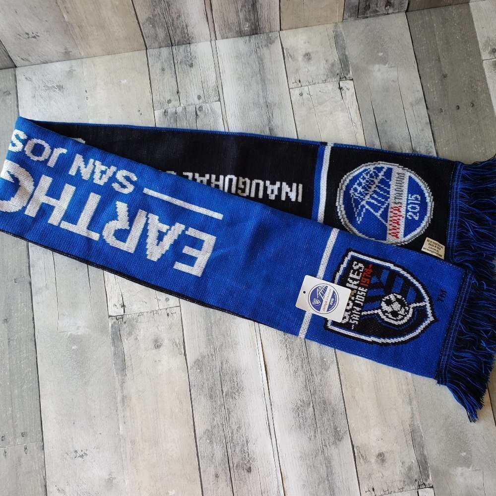 NWT - San Jose Quakes Earthquakes Soccer Football Fan Scarf MLS ~2015 Inaugural
